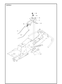 Controls Diagram and Parts List for R214T  Husqvarna Lawn Mower