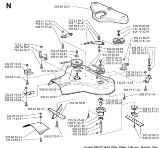 Part Location Diagram of 506961101 Husqvarna Distansmutter