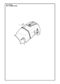 Cylinder Cover Diagram and Parts List for 572WLC  Husqvarna Lawn Tractor Accessories