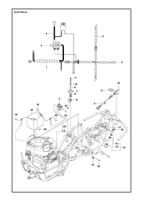 Electrical Diagram and Parts List for R112C52014-2021  Husqvarna Lawn Tractor