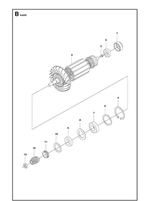 Motor Diagram and Parts List for K4000 2018-03 Husqvarna Lawn Tractor Accessories