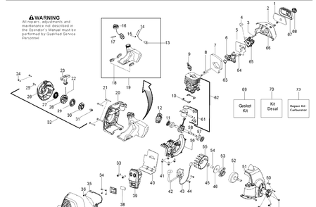 Engine Diagram and Parts List for 128PS  Husqvarna Pole Saw