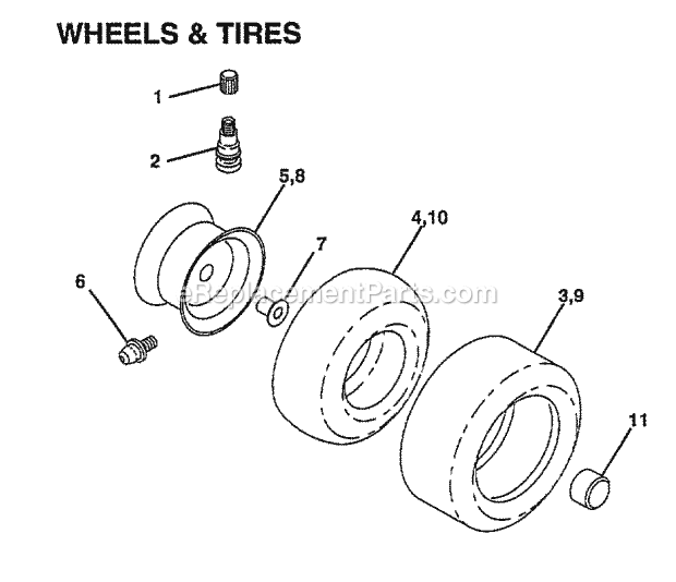 Transaxle Diagram and Parts List for Y2050E 1995 Husqvarna Lawn Tractor