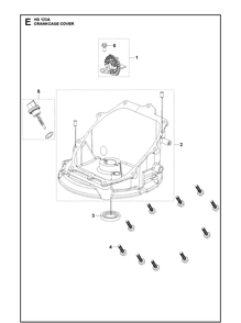Crankcase Cover Diagram and Parts List for 529347201 2021-01 Husqvarna Engine