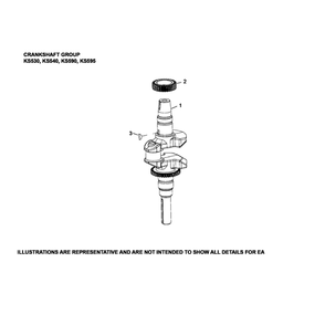 Engine >> Crankshaft Diagram and Parts List for 96041039400  Husqvarna Lawn Tractor