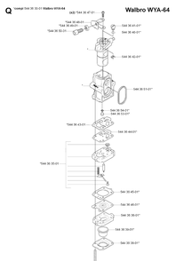 Carburetor Details Diagram and Parts List for 170BT 20061000001-20084000000 Husqvarna Leaf Blower / Vacuum
