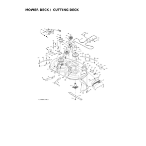 Mower Deck/Cutting Deck Diagram and Parts List for 960430333  Husqvarna Lawn Tractor