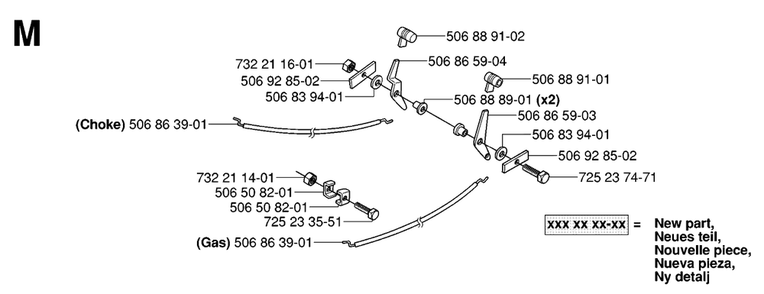 Controls 2 Diagram and Parts List for R15-V2 (953533701)(2006-05) Husqvarna Lawn Tractor
