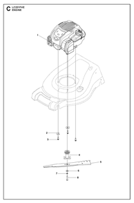 Engine Diagram and Parts List for L221FHE  Husqvarna Lawn Mower