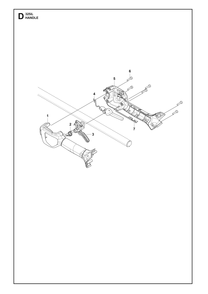Handle Diagram and Parts List for 325IL  Husqvarna Trimmer