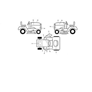 Decals Diagram and Parts List for GT48XLSI 96043017700 Husqvarna Lawn Tractor