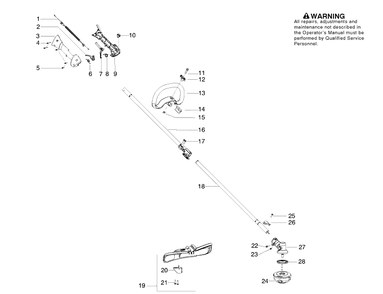 Part Location Diagram of 545135301 Husqvarna Decal-Warning Shaft (upper)