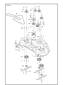 Part Location Diagram of 590098102 Husqvarna Deck Shell Assy