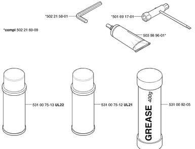 Accessories Diagram and Parts List for 325HD60 (X-SERIES)(2002-06) Husqvarna Hedge Trimmer
