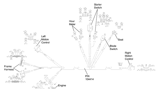 Wiring Diagram (Console Harness) Diagram and Parts List for ZTH7227KOB (968999225) (033600000 and Up)(2004-09) Husqvarna Lawn Mower