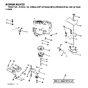 Engine Diagram and Parts List for GTH2248XP (GTH2248 XPC, 954567888)(2003-07) Husqvarna Lawn Tractor