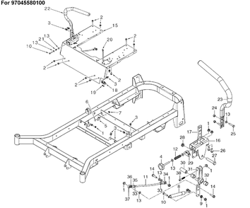 Steering 2 Diagram and Parts List for MZ54 (97045580100)(2019-12) Husqvarna Lawn Mower