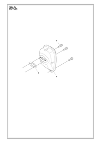 Muffler Diagram and Parts List for 122RJ  Husqvarna Brush Cutter