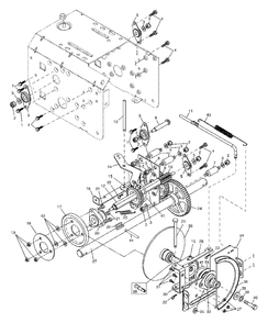Drive Diagram and Parts List for 1027STE (954633545-B)(2004-09) Husqvarna Snow Blower