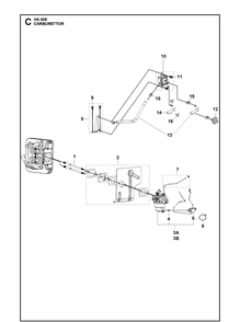 Carburettor Diagram and Parts List for 593230101 2021-01 Husqvarna Engine