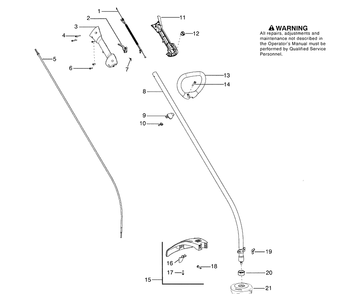 Handle And Controls Diagram and Parts List for 128C 2009-08 Husqvarna Trimmer
