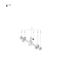 Crankshaft Diagram and Parts List for K750 (544936207)(2010-02) Husqvarna Lawn Tractor Accessories