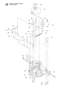 Transmission 2 Diagram and Parts List for R175AWD (965105001)(2007-01) Husqvarna Lawn Tractor