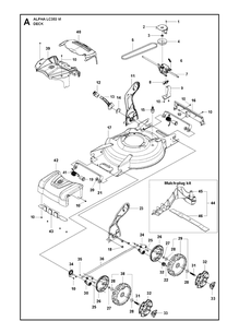 Part Location Diagram of 504003204 Husqvarna Handle Support