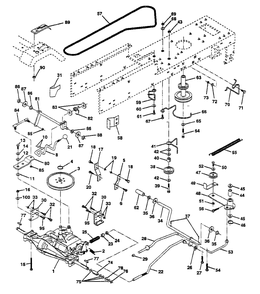 Drive Diagram and Parts List for LT125 (954000772-A)(1994-01) Husqvarna Lawn Tractor