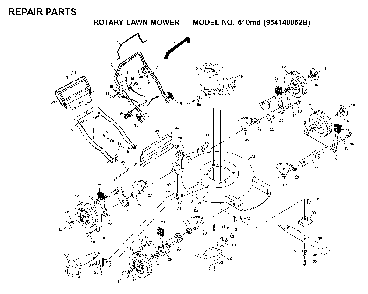 Product Complete Diagram and Parts List for 510MD (954140052B)(1999-04) Husqvarna Lawn Mower