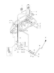 Controls 2 Diagram and Parts List for R111B (965996885)(2010-07) Husqvarna Lawn Mower