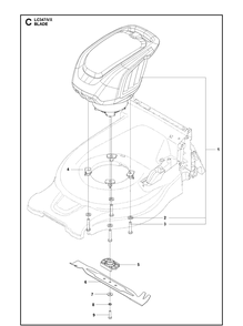 Blade Motor And Cutting Equipment Diagram and Parts List for LC347IVX  Husqvarna Lawn Mower