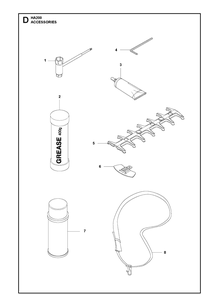 Accessories Diagram and Parts List for 596316501  Husqvarna Brush Cutter