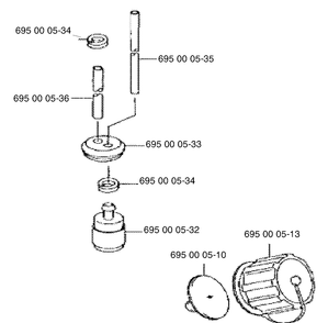 Fuel Cap / Fuel Line Assembly Diagram and Parts List for 155BT (WR07-8-98)(1998-10) Husqvarna Leaf Blower / Vacuum