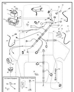 Electrical Diagram and Parts List for GT48DXLS CARB-Non-CARB Husqvarna Lawn Tractor