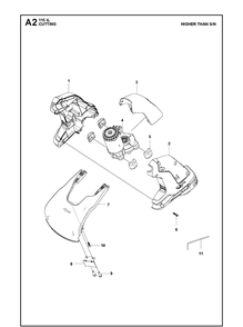 Cutting Equipment Diagram and Parts List for 115IL (967098701)(20180100001-20182200000) Husqvarna Edger