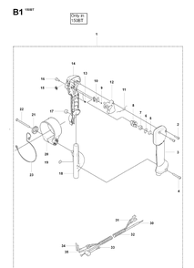 Handle And Controls Diagram and Parts List for 150BT 20084000001-20194199999 Husqvarna Leaf Blower / Vacuum