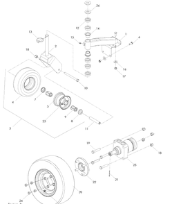 Part Location Diagram of 539132588 Husqvarna CASTER FORK