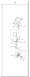 61 Inch/155cm Cutting Deck Diagram and Parts List for PT26D (965160601)(2008-03) Husqvarna Lawn Mower