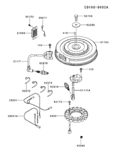 Part Location Diagram of 577570201 Husqvarna Coil-charging 15amp