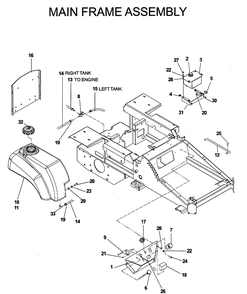Frame 2 Diagram and Parts List for IZ5223 (968999526)(2006-08) Husqvarna Lawn Mower
