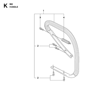 Handle Diagram and Parts List for 362 2011-02 Husqvarna Chainsaw
