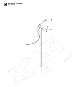 Controls Diagram and Parts List for R155 (965178601)(2007-03) Husqvarna Lawn Tractor