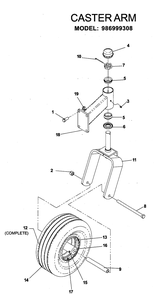 Casters 2 Diagram and Parts List for IZ5223 (968999526)(2006-08) Husqvarna Lawn Mower