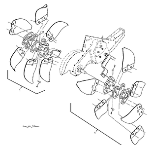 Tine Assembly Diagram and Parts List for DRT900 (96093002502)(2016-08) Husqvarna Cultivator