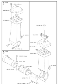 Tower Diagram and Parts List for 335R  Husqvarna Brush Cutter