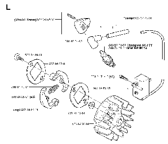 Ignition System And Clutch Diagram and Parts List for 325RXT 2002-01 Husqvarna Brush Cutter