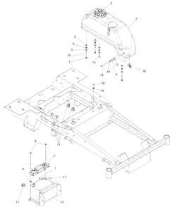 Chassis / Frame 2 Diagram and Parts List for EZ4624 (968999657)(2008-08) Husqvarna Lawn Mower