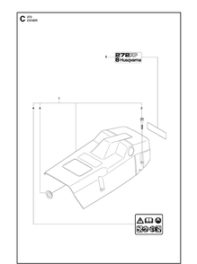 Cylinder Cover Diagram and Parts List for 272XP 20173200001-20182200000 Husqvarna Chainsaw