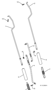 Handles - C Diagram and Parts List for 12524SB (96193004600)(2009-06) Husqvarna Snow Blower